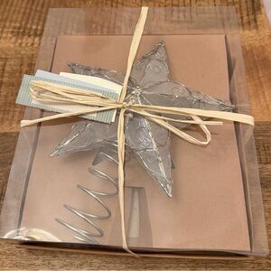 Elegant Silver Star Tree Topper